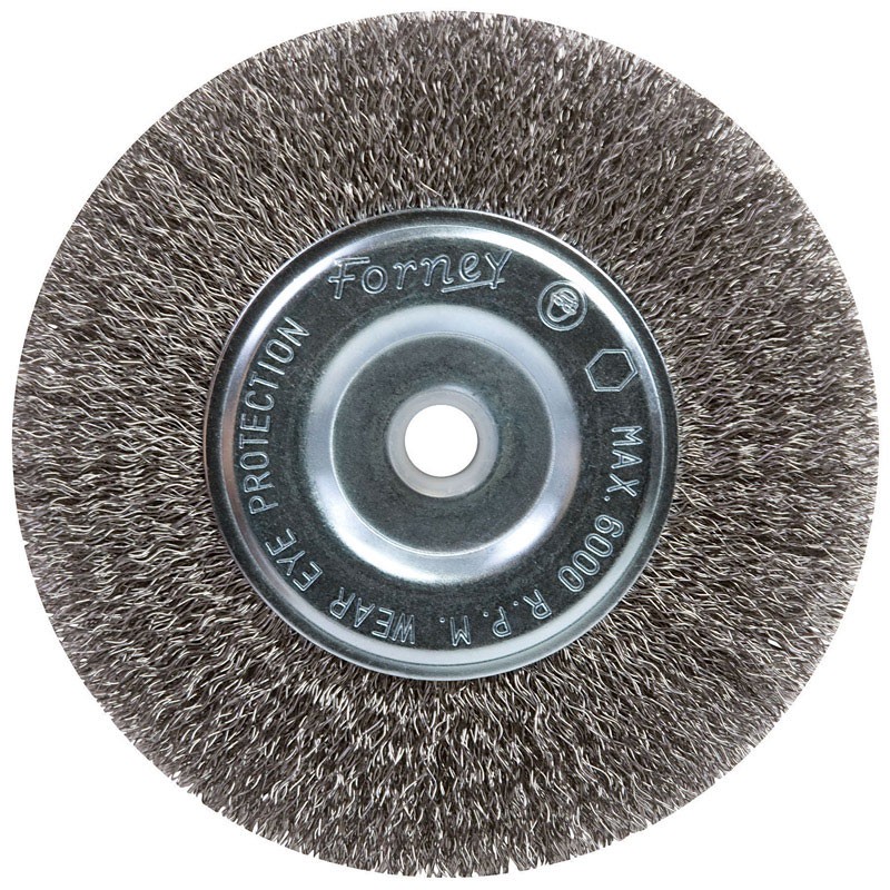 Forney 72745 6000 rpm 1/2 to 5/8 in. Shank Crimped Wire Wheel Brush 6 Dia. in.