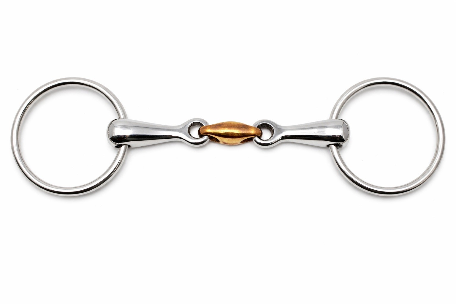 Stainless Steel Loose Ring Copper Dog Bone Snaffle Horse Bit 35518