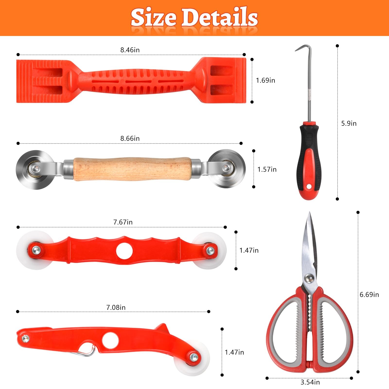 Screen Repair Tool,Screen Roller Tool,Screen Spline Tool,6 in 1 Window Screen To