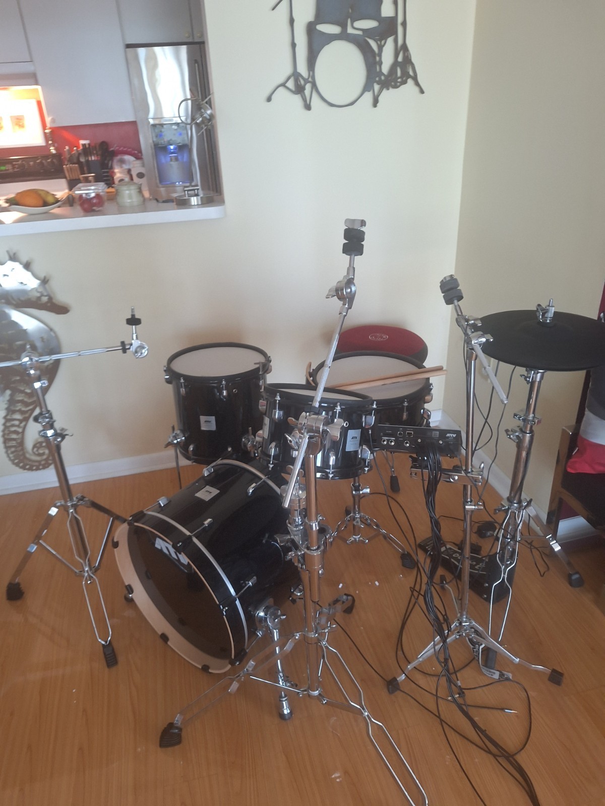 atv electronic drums black played 3 times