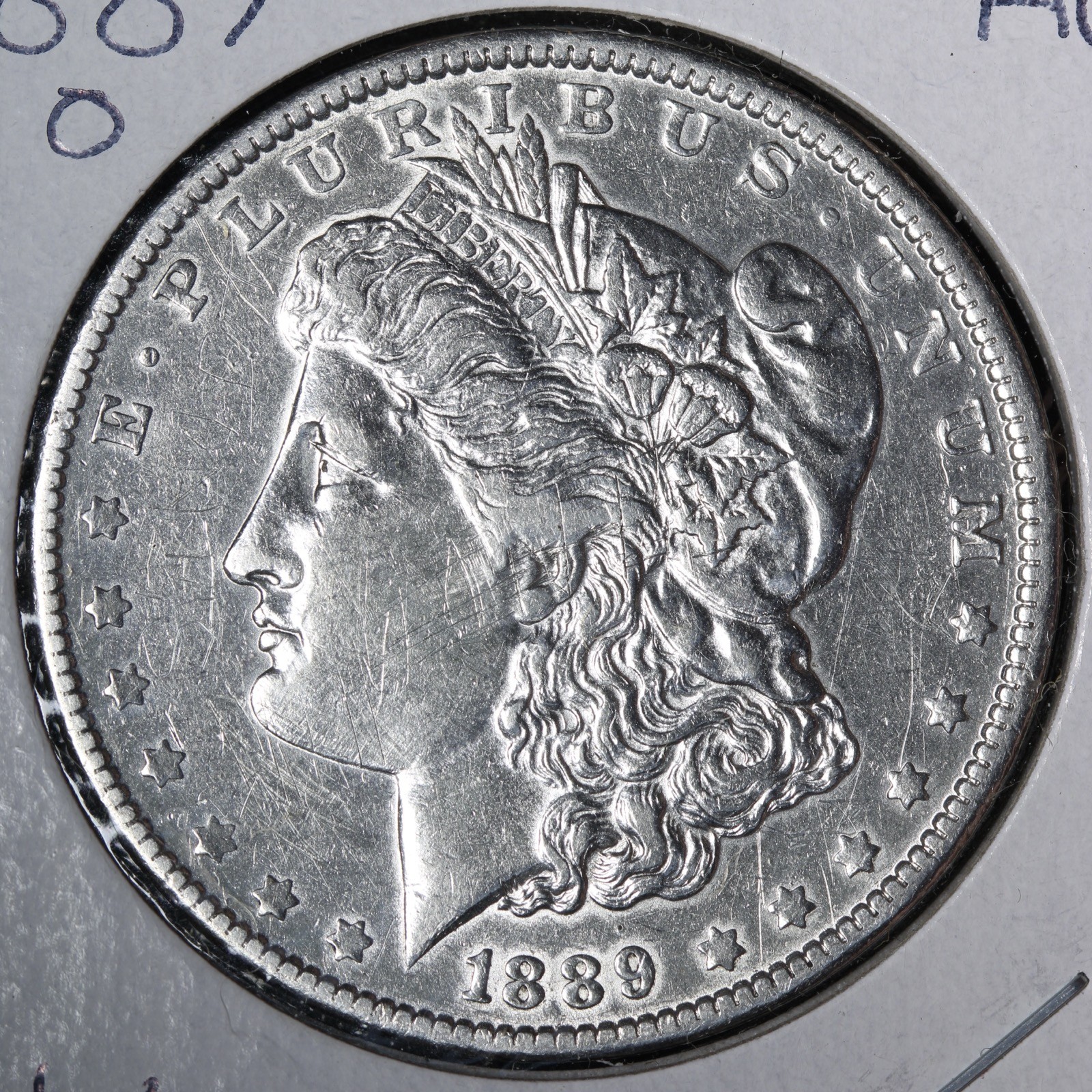 1889-O Morgan Silver Dollar AU E386 WXEZ