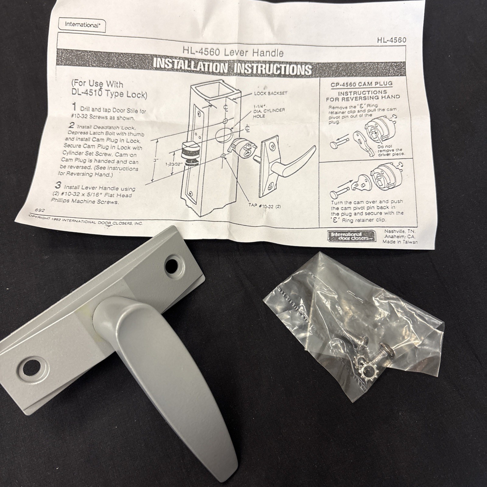 International Lever Handle HL-4560 - AL - RH