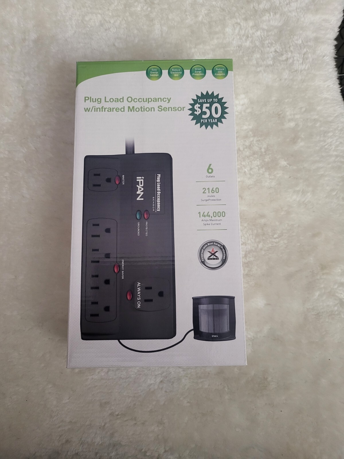 Ipan Plug Load Occupancy w/Infrared Motion Sensor