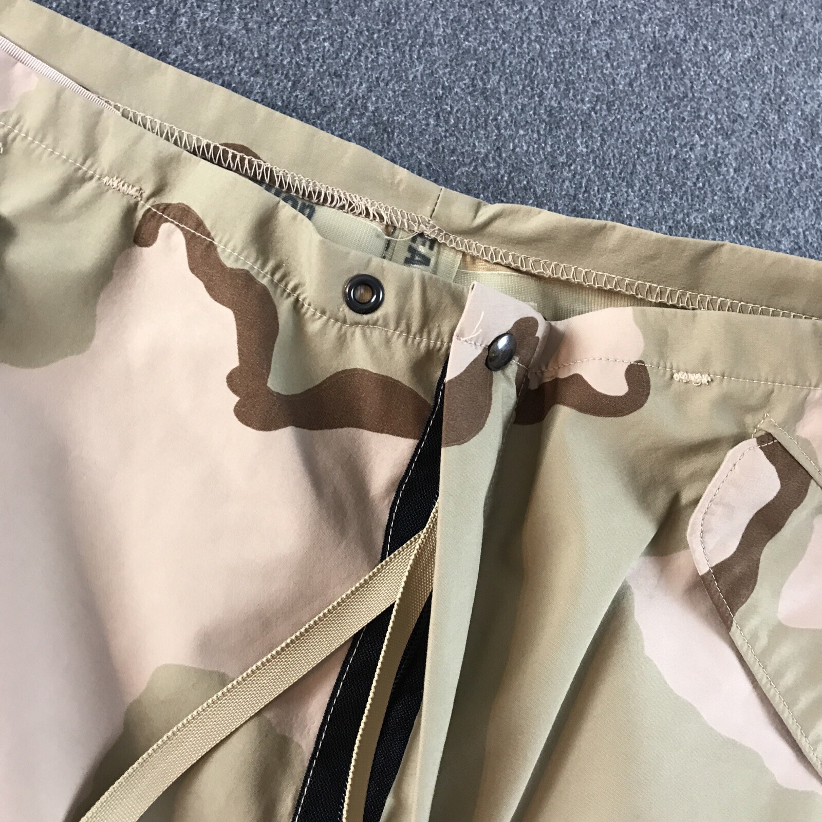 US Military Desert Camo ECW Trousers Mens XL Long STAINS Extended Cold #5415