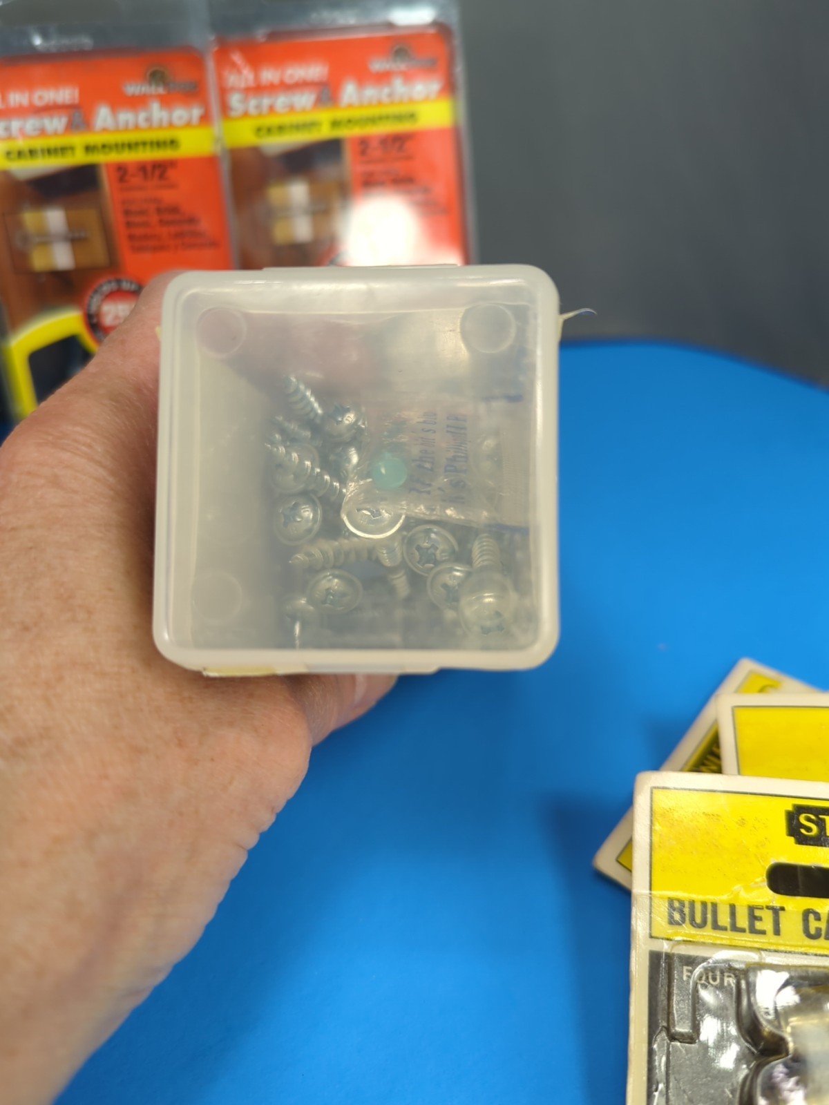 LOT of Cabinet Mounting Screw & Anchor Sets by Hillman Stanley Bullet Catches
