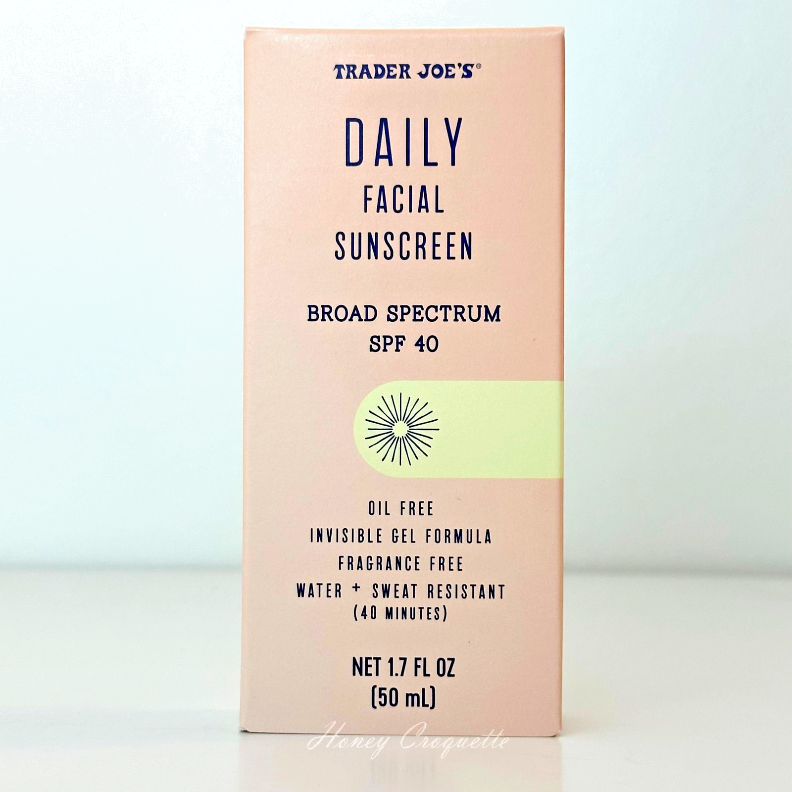Trader Joe’s Daily Facial Sunscreen SPF 40 Invisible Gel - Exp 01/2028