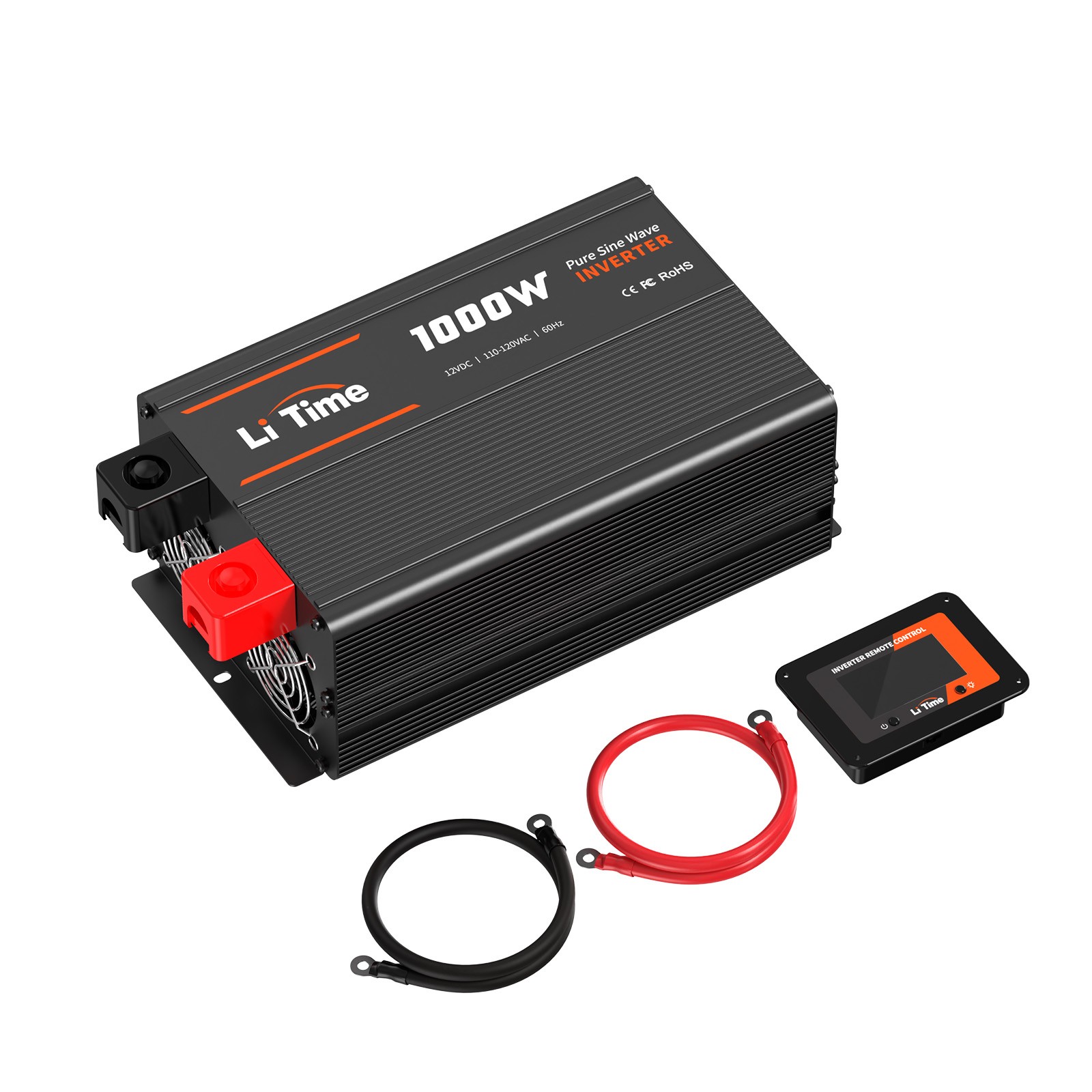 LiTime 1000W Pure Sine Wave Inverter 12V DC to 120V AC for RV Trailer Solar