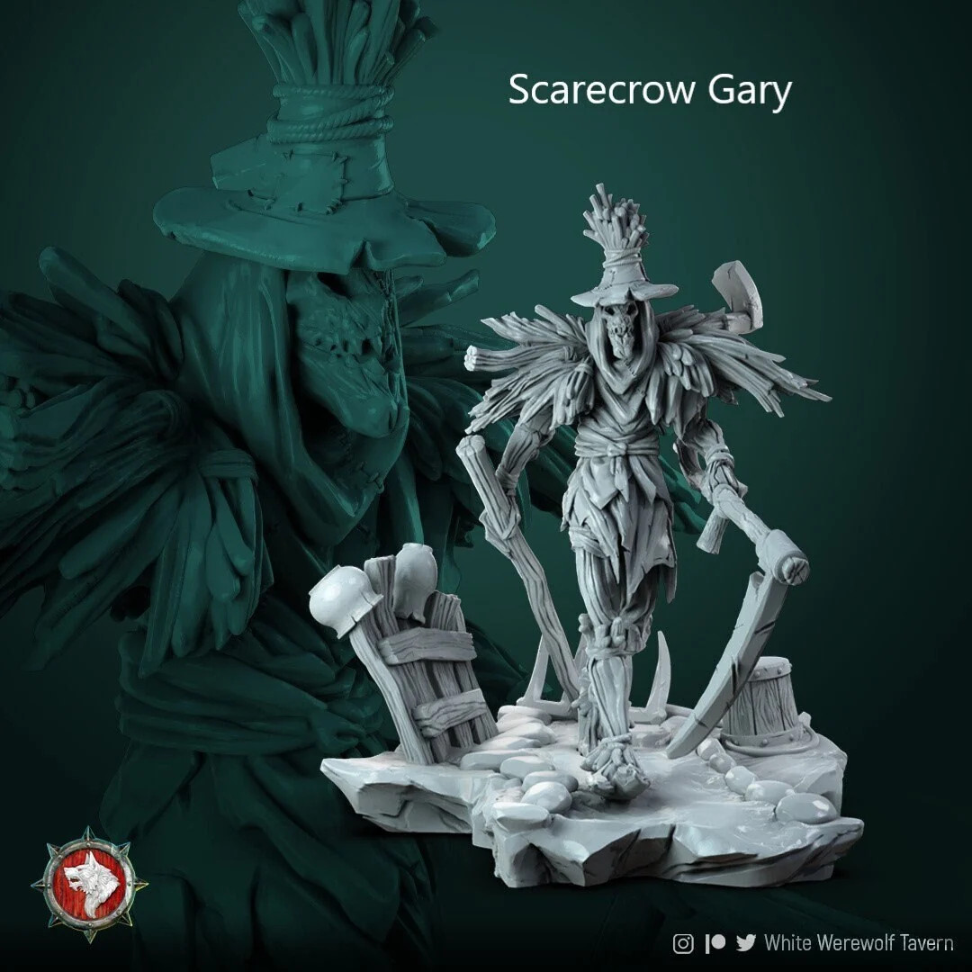 Scarecrows Gary and Ben - Resin Tabletop Miniature