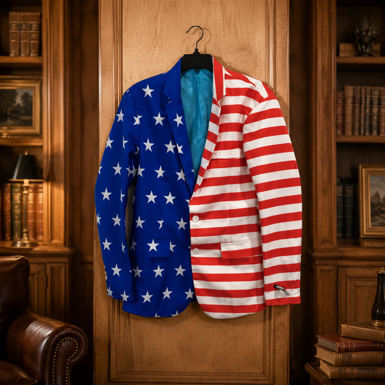 American Flag Blazer Men's Medium 38-40 | Patriotic USA Stars & Stripes Sport Co