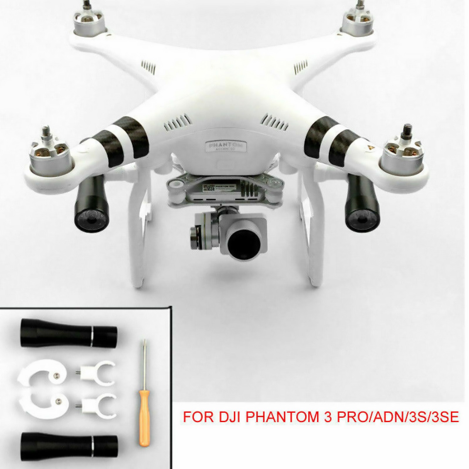 1 Set Night LED Lamp Headlight Flight 360° For DJI Phantom 3Pro Adv 3SE 3S Drone