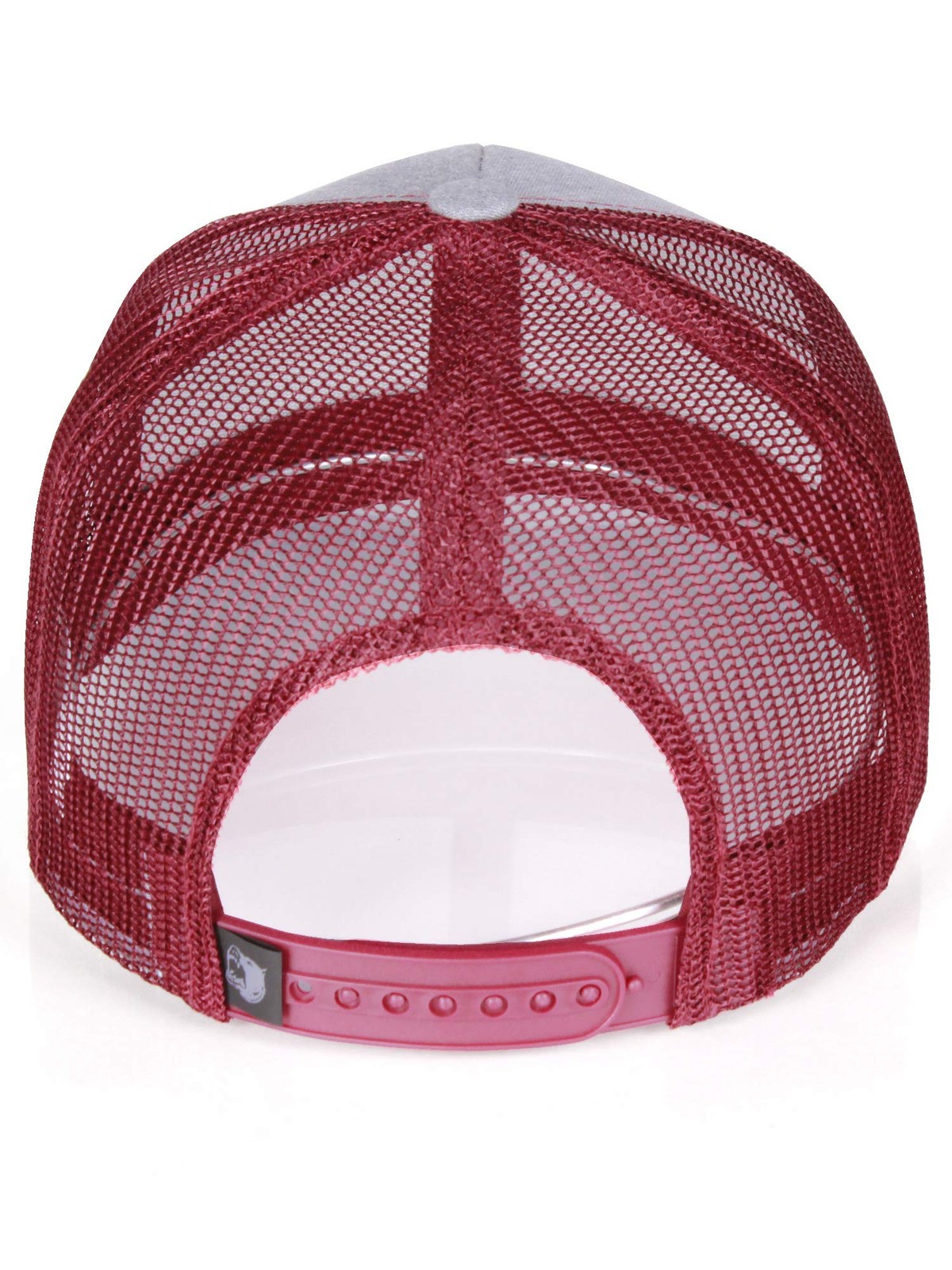 Vintage Retro Style Plain Two Tone Trucker One Size, Heather Gray Burgundy