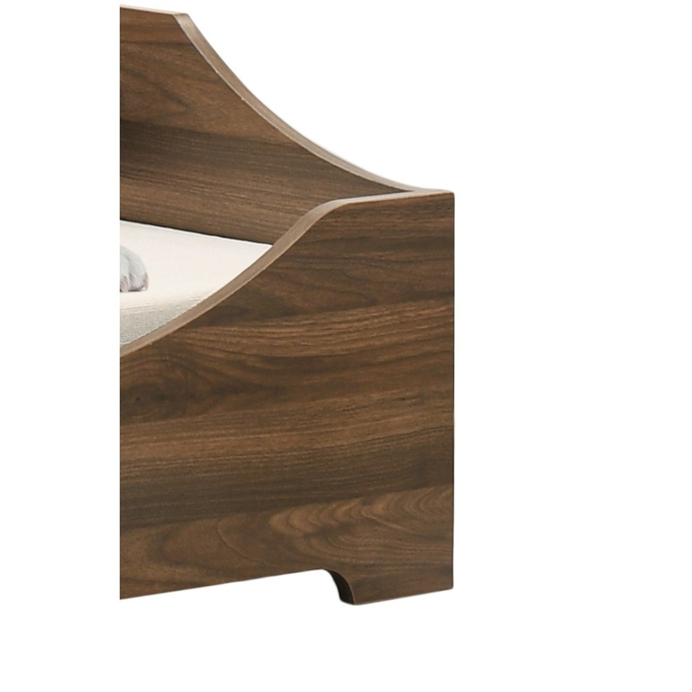 Pet Bed - 36" Wide Brown Alder Wood, Modern & Comfy w/Cushion