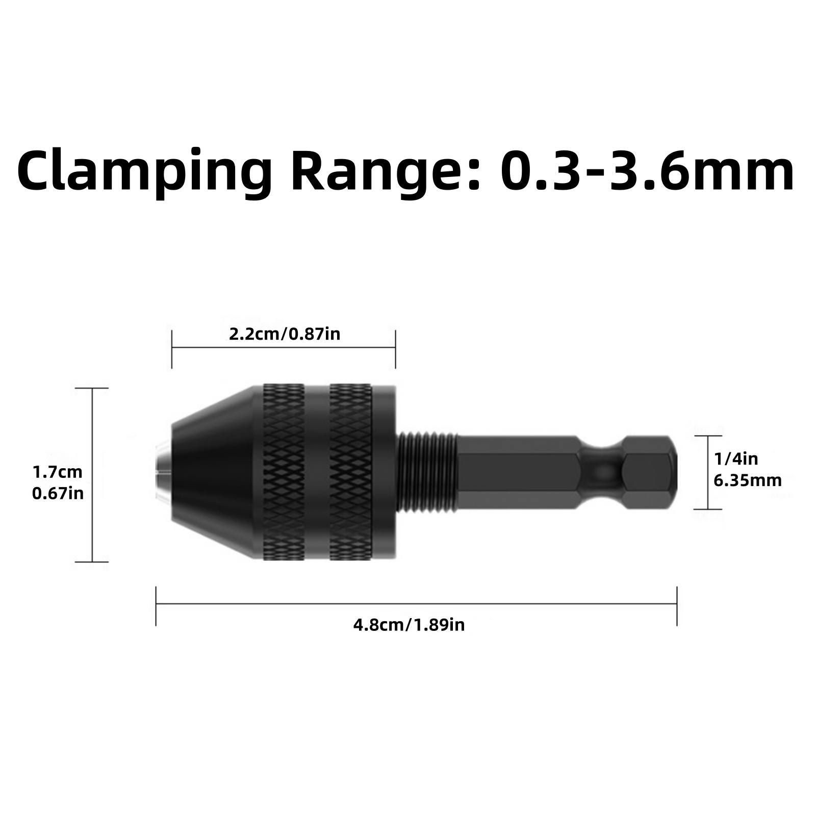 4Pcs 1:4-inch hex shank Versatile Conversion Drill chuck suitable for drills
