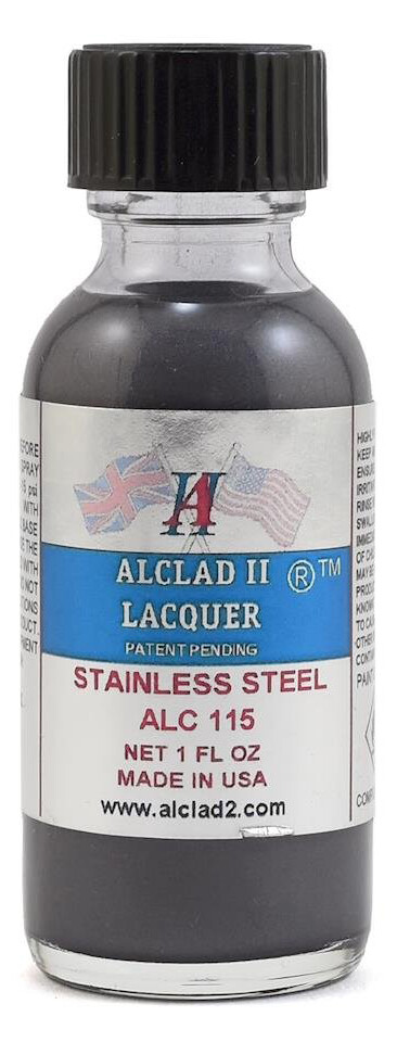 Alclad II ALC-115 Stainless Steel Lacquer Paint 1oz - US Fast Ship