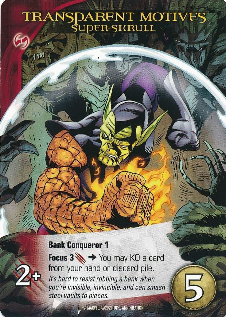 SUPER-SKRULL Upper Deck Marvel Legendary ANNIHILATION TRANSPARENT MOTIVES