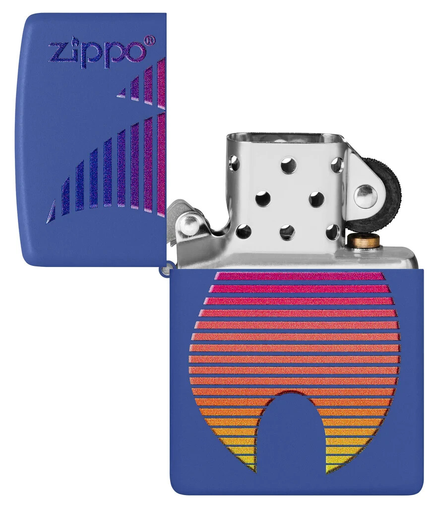 Zippo Flame Design Royal Blue Matte 48996