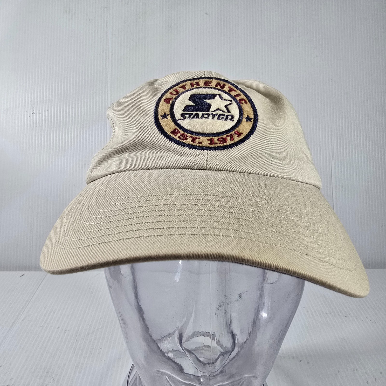 Youth Starter Authentic Baseball Hat, Beige Strap Back OSFA