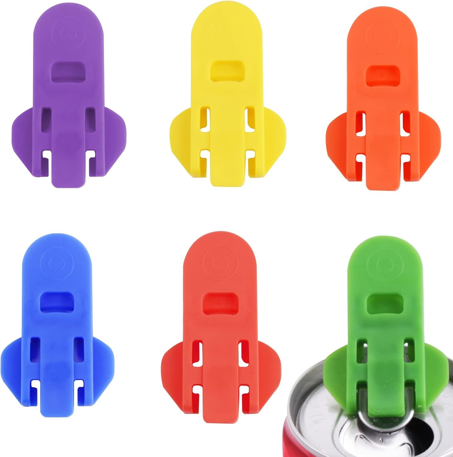 6 Pieces Manual Easy Can Opener, Soda Beer Opener Mini, Multicolor