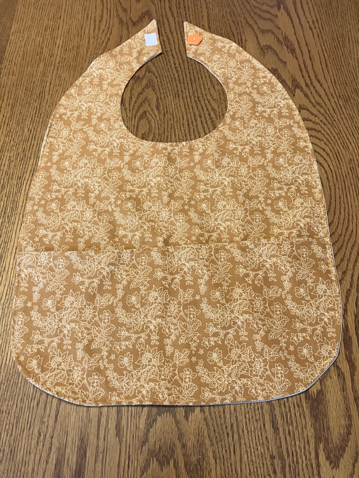 Adult Bib Clothing Protector with Pockets Handmade Elderly Handicapped Disabled