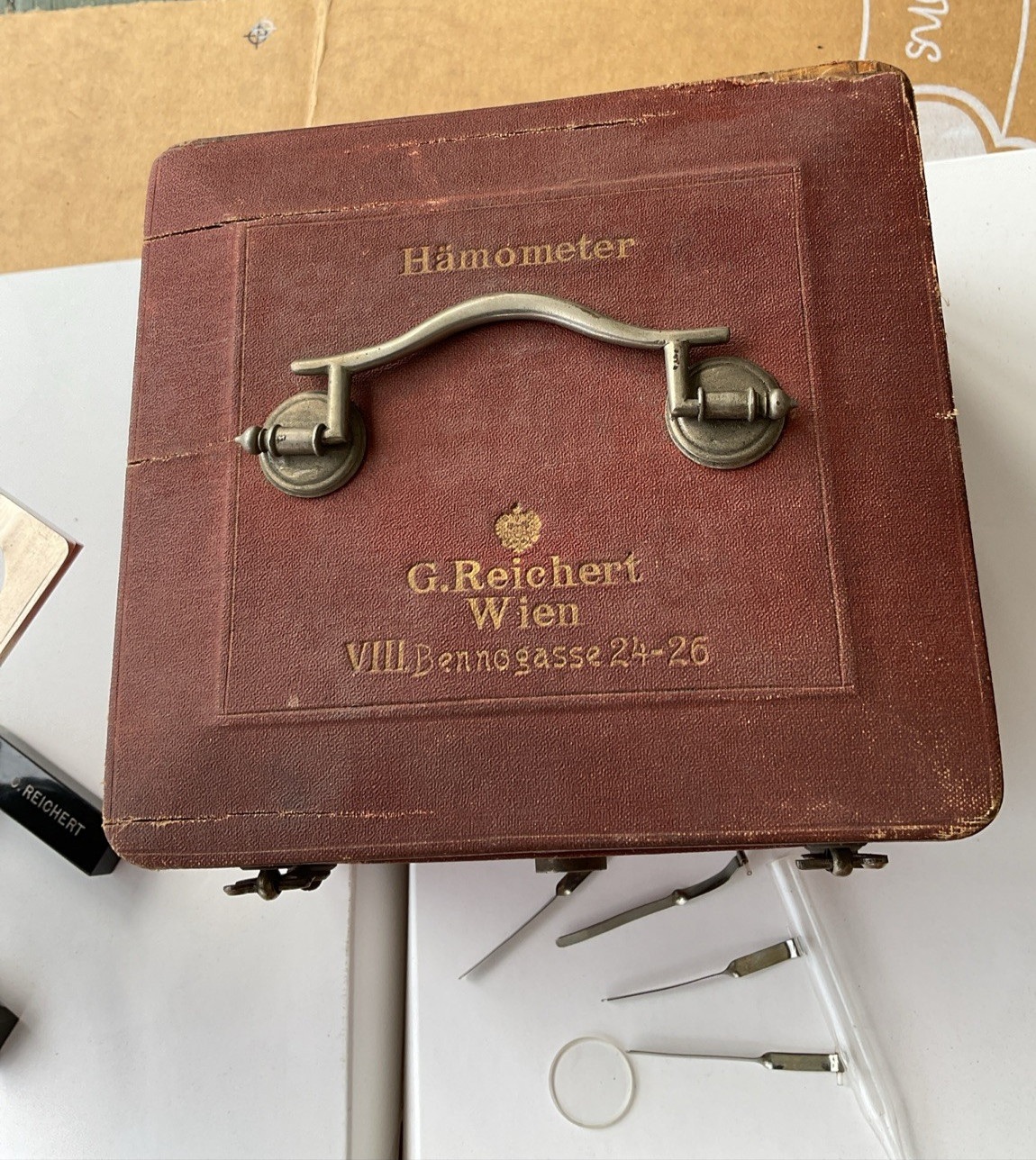 Antique 19th Century C. Reichart Hamometer Relative Microscope