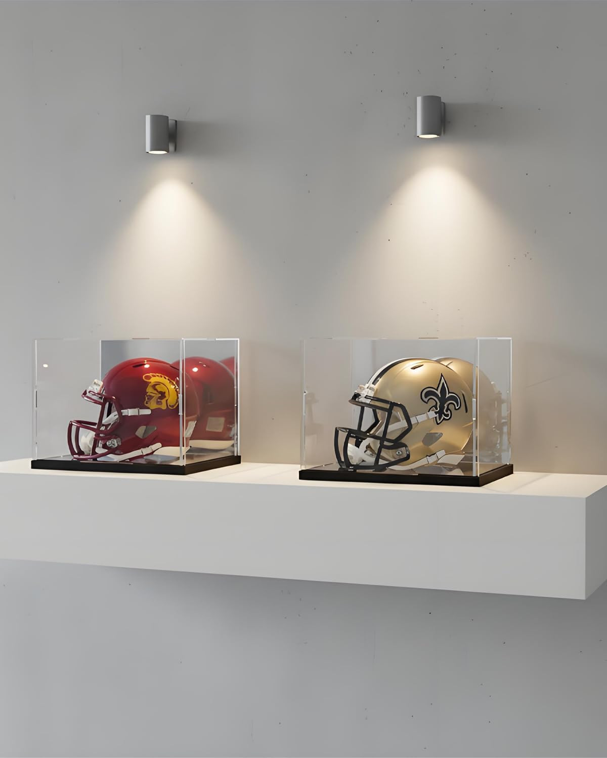 Mini Helmet Display Case with UV Protection & Mirror Back....