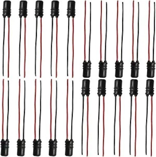 T10 194 Bulb Socket for Car, Round Mouth Pre-Wired Harness Plug Co Size: 20PCS