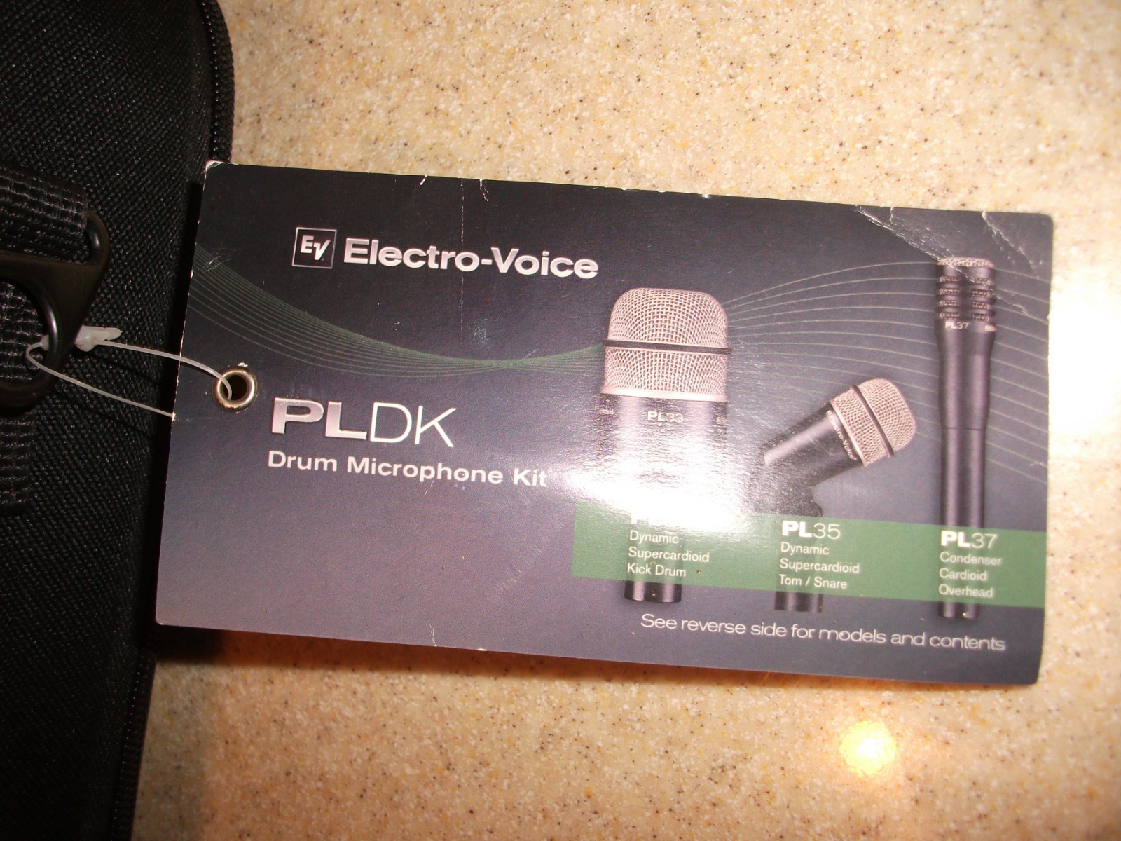 Electro-Voice PL DK5 5 piece drum microphone set with padded case New