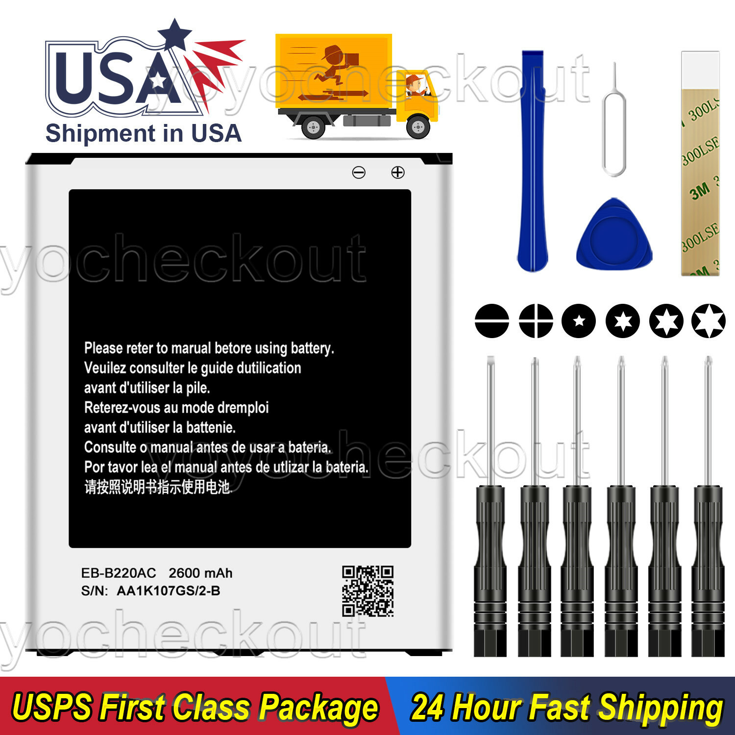 For Samsung Galaxy Grand 2 G7105 Galaxy Grand 2 Duos SM-G7102 Battery EB-B220AC