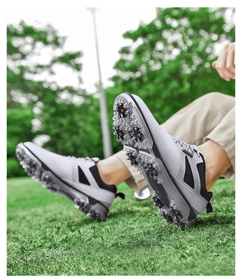 Waterproof Men's Golf Spikes Shoes Comfortable Non-slip Golf Training Sneakers