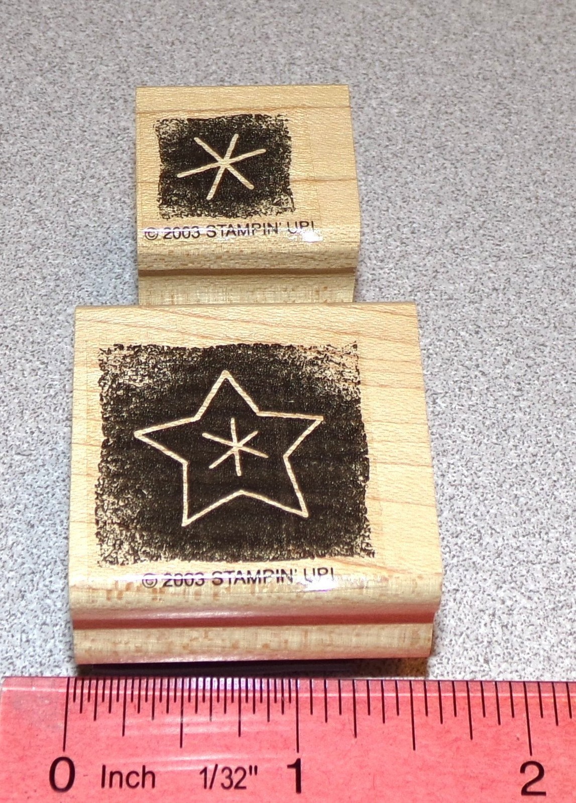 Star Rubber Stamps Design Pattern by Stampin Up Stipple Celebrations