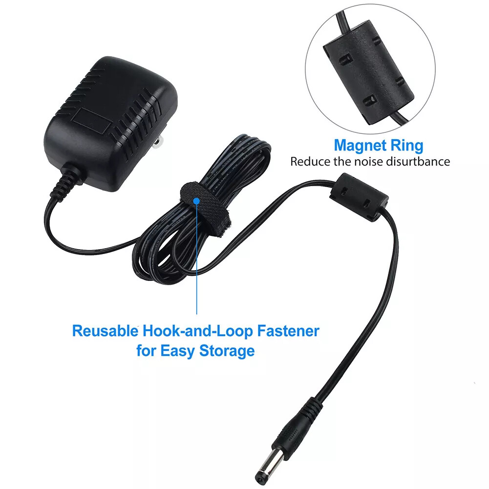 9V 1A Power Supply Multi-Plug w/ 5 Cables 9 Volt Adapter for Guitar Effect Pedal