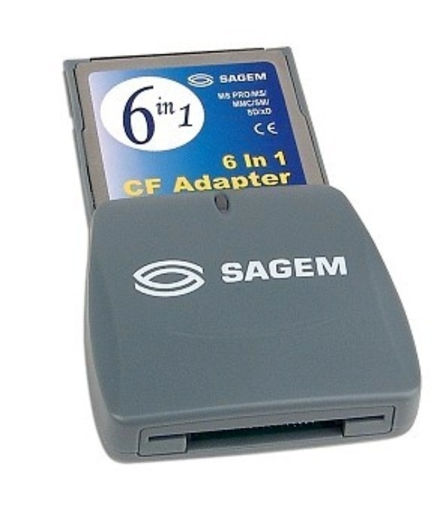 6in1 Compact Flash CF Card Adapter for Printer PDA xD upto 2GB SD