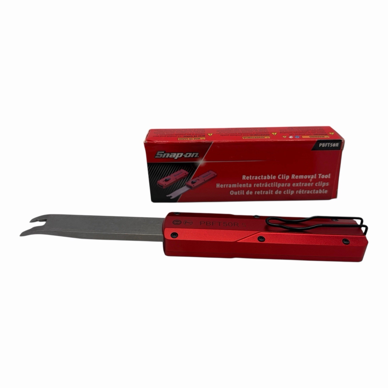 Snap on Tools Red Retractable Trim Clip Removal Tool PBFT50R New