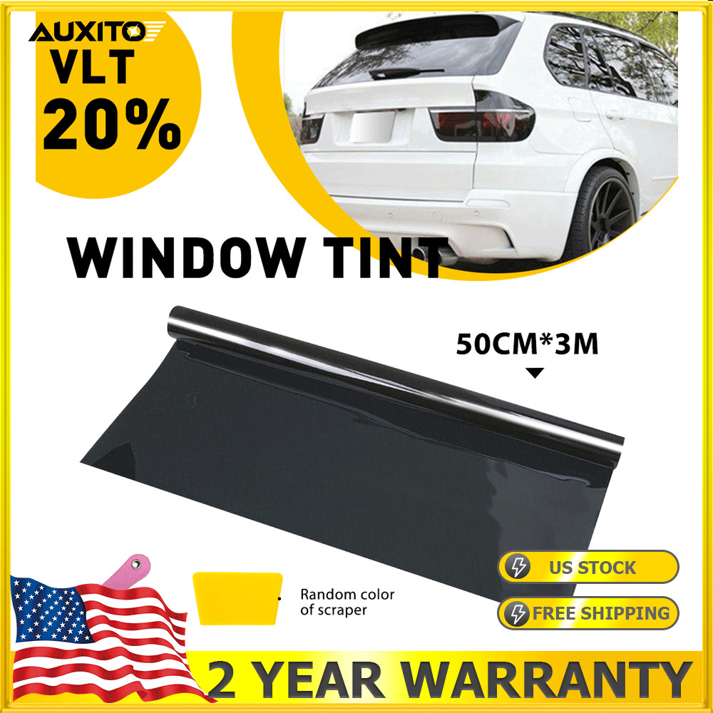 Uncut Roll Blackout Window Film 20% UV Blocking Thick Black Tinting Sun Cover