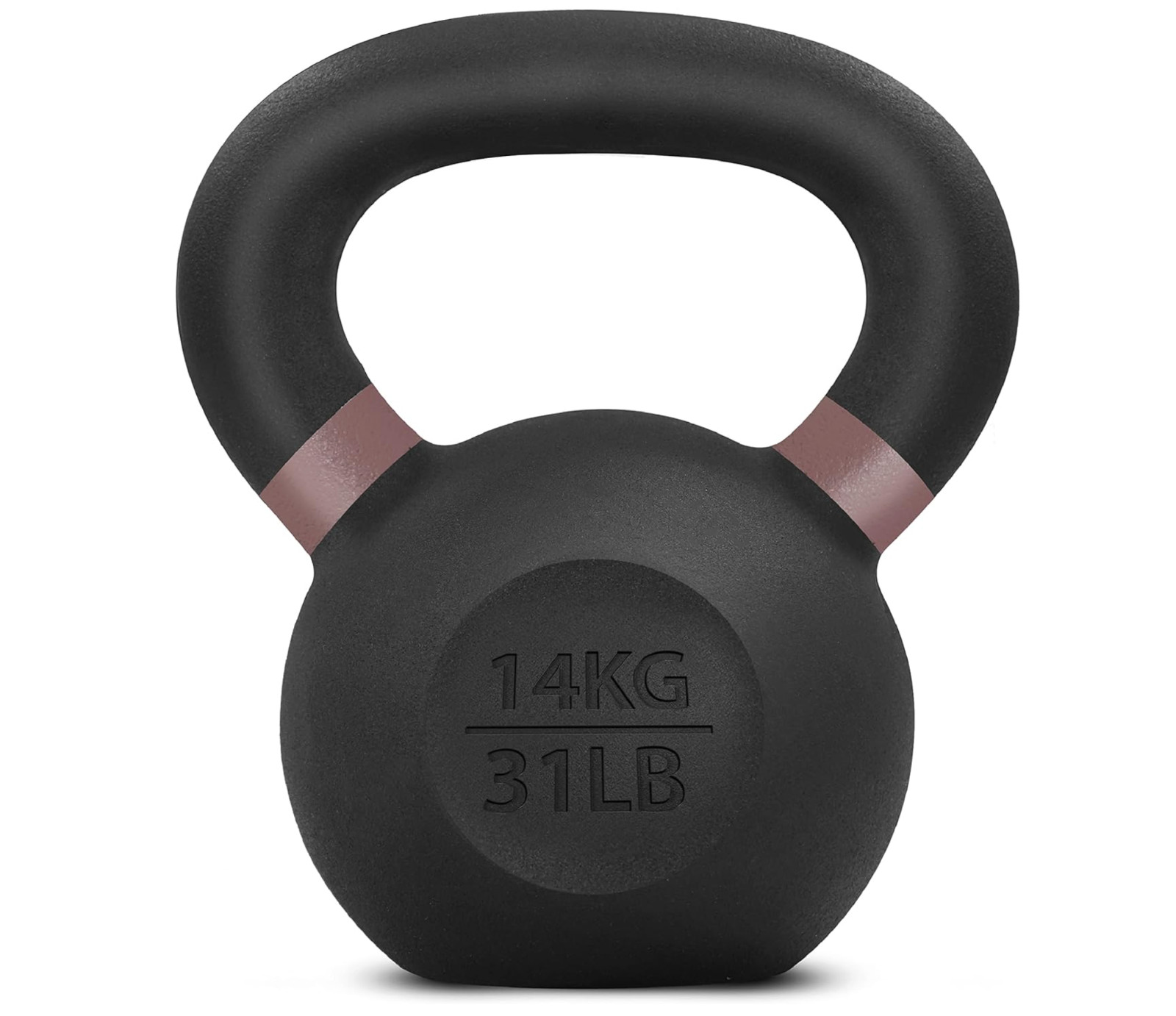 Yes4All 31 lbs Kettlebell Powder Coated Cast Iron with Wide Handle & Flat Bottom