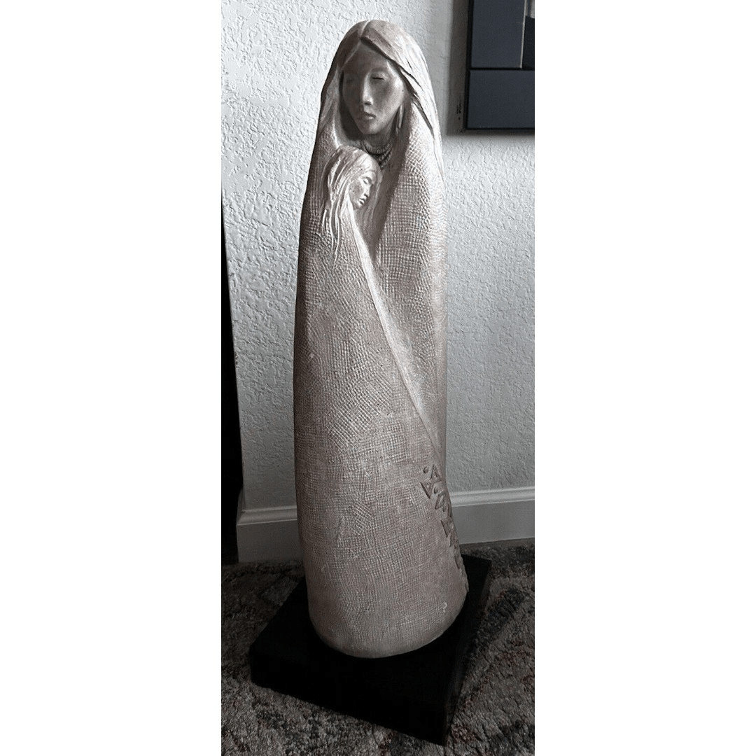 Austin Productions 1982 Acoma Mother and Child Freedom Spirit Vintage  Sculpture