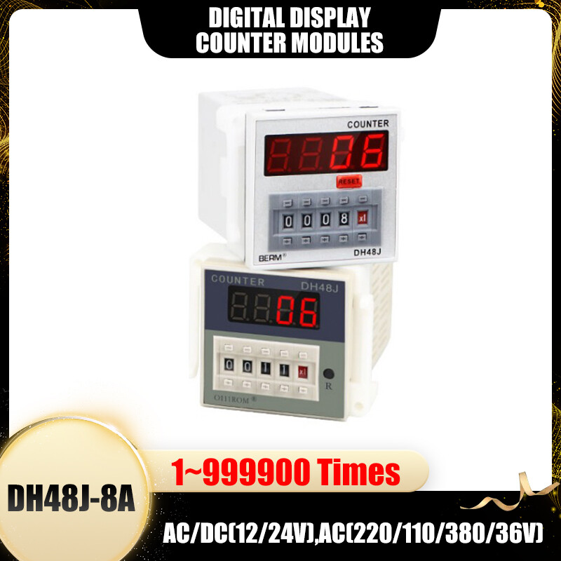 Digital Display Counter Modules 1~999900 Times AC/DC(12/24V),AC(220/110/380/36V)