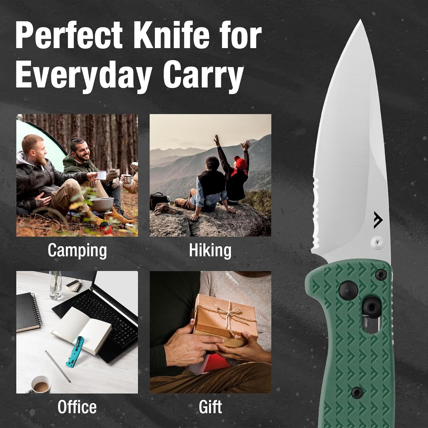 FLISSA 4.5"Folding Pocket Knife Lightweight EDC Pocket Knife with Axis Lock