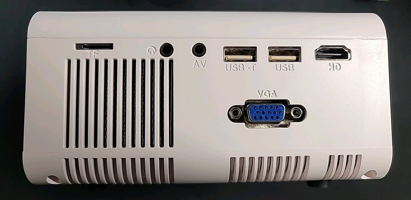 LED Source White Portable LED Projector With Higher Resolution + Brightness