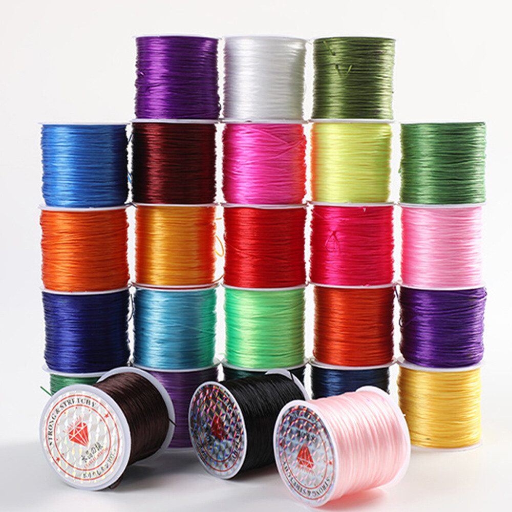 Elastic Stretch Beading String Cord thread Elastic Round Black Color Strong DIY❥