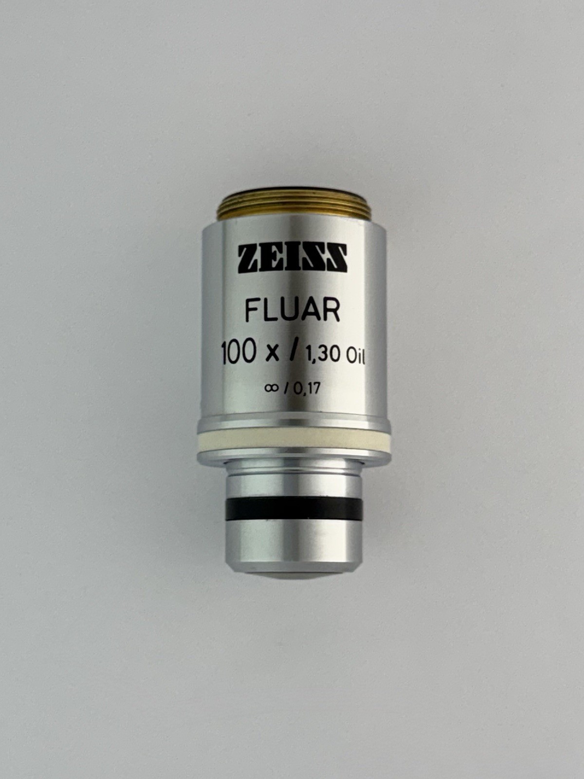 Zeiss Fluar 100x/1.30 Oil UV ∞/0.17 Microscope Objective Lens