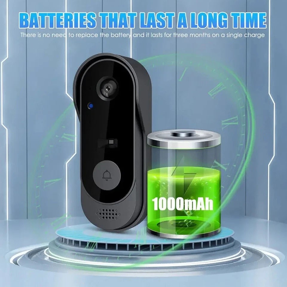Smart Wireless WiFi Doorbell Camera Phone Door Ring Video Intercom Security Bell