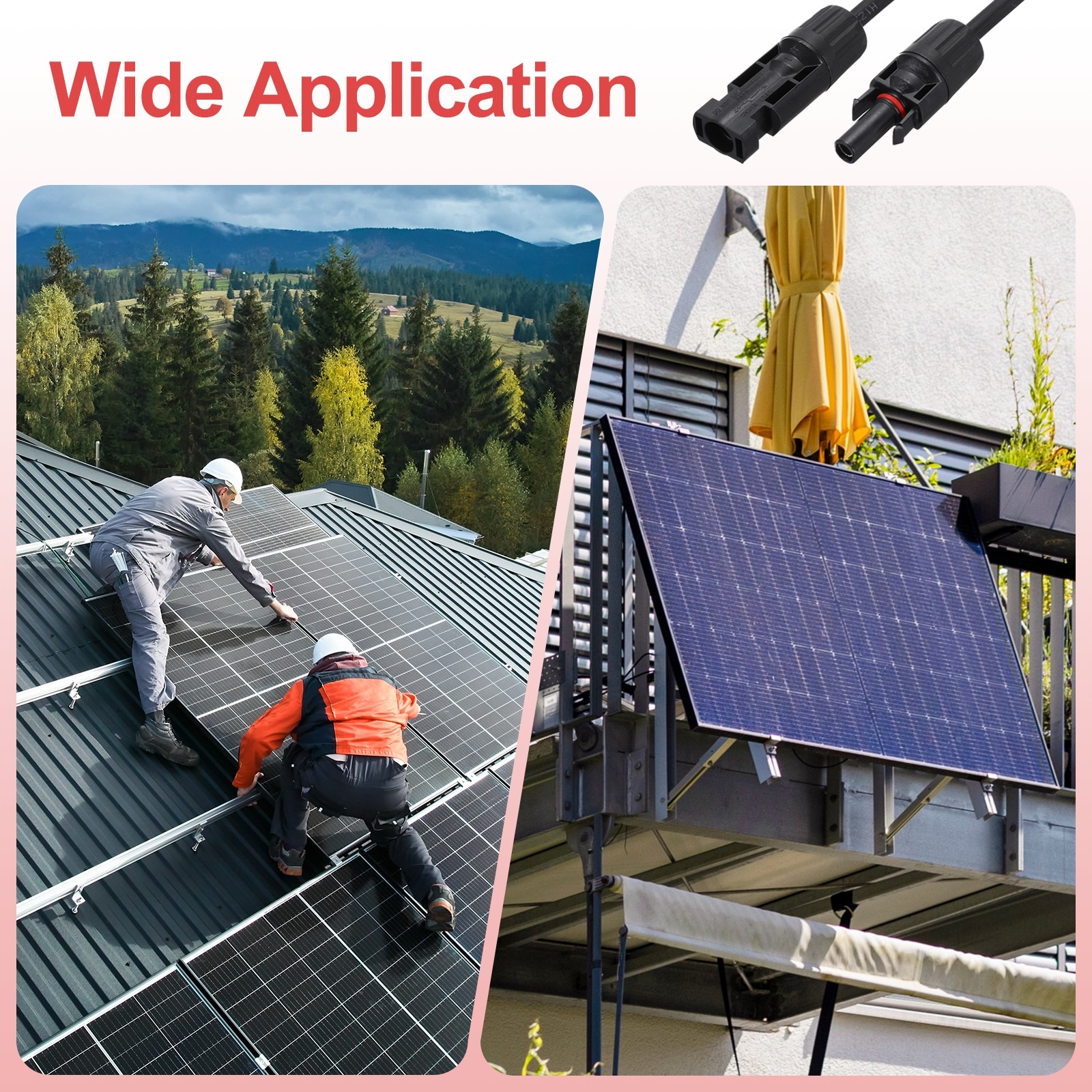 Solar Panel Connector Y Branch 3 to 1 Parallel Solar Panel Splitter 3 Way 1 Set
