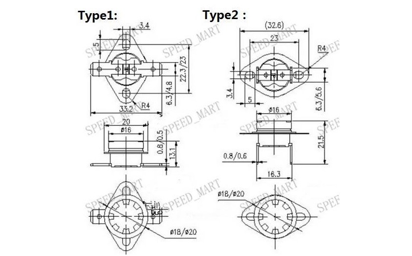 10 pcs Temperature Switch Control Sensor Thermal Thermostat 115°C N.C. KSD301