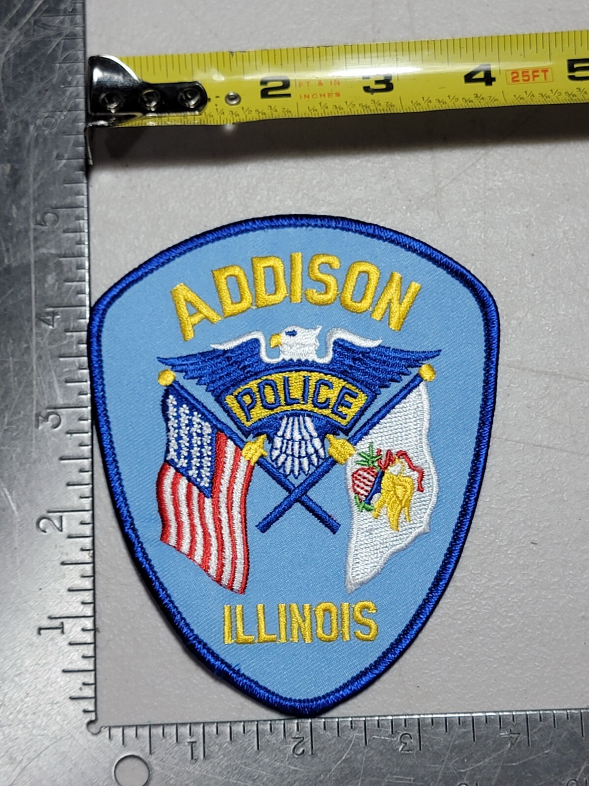 LE4 Police patch patches Illinois  Addison