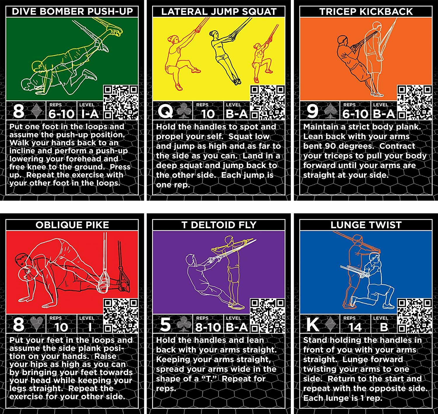STACK 52 Suspension TRI Exercise Workout Card Game Home Fitness Training Program