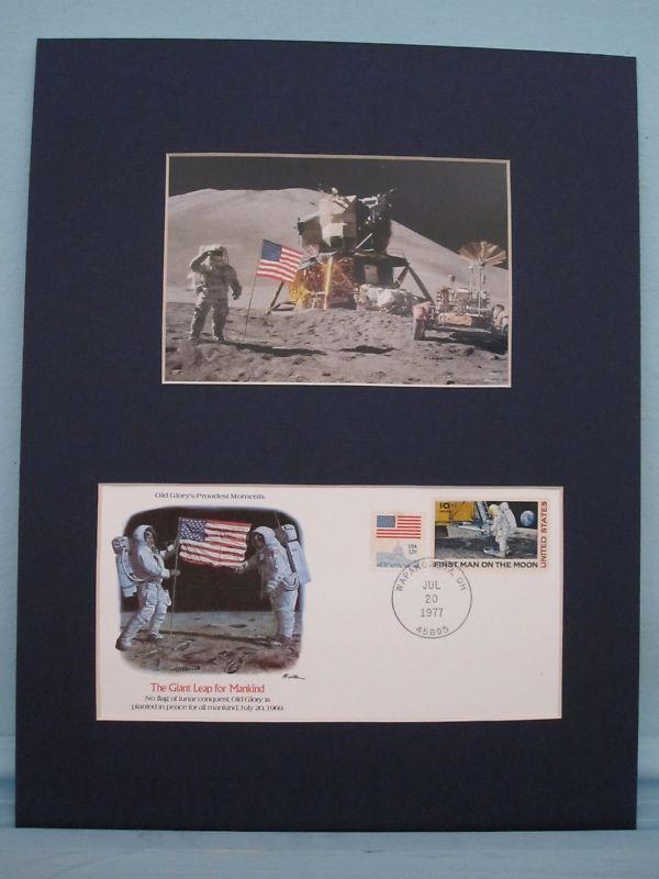 U.S. Flag & the First Moon Landing & Commerative  Cover