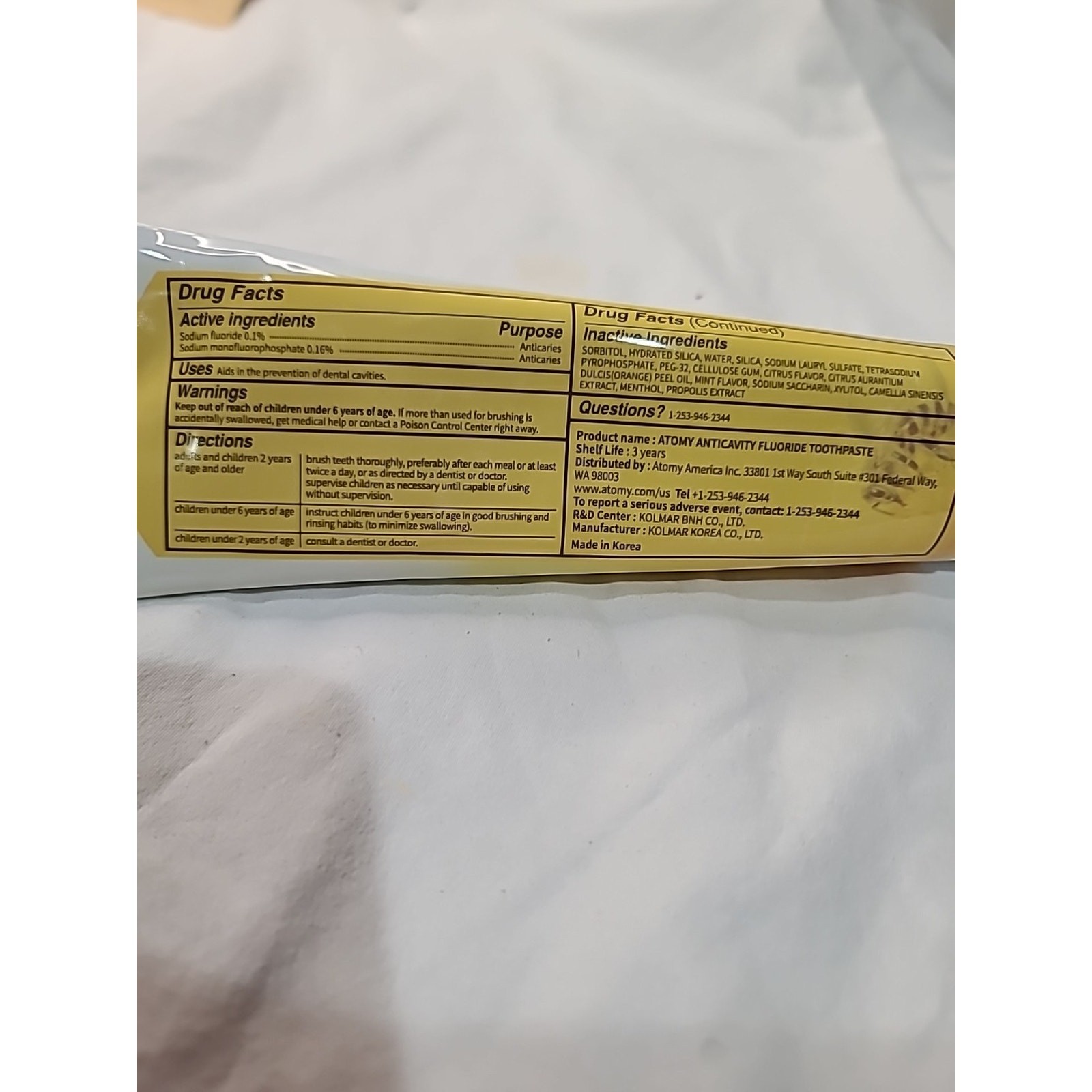 Atomy Propolis Toothpaste 7.05oz/200g (8809258220893)