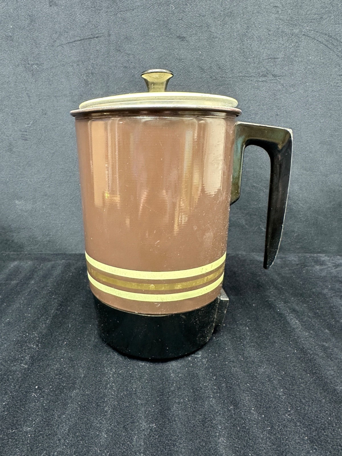 Lillian Vernon Vintage Electric Percolator Coffee Maker Vintage MCM Brown Retro