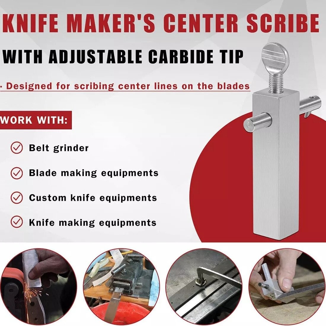 Knife Maker's Center Scribe Edge Line Scriber for Belt Grinder Blade Making Tool